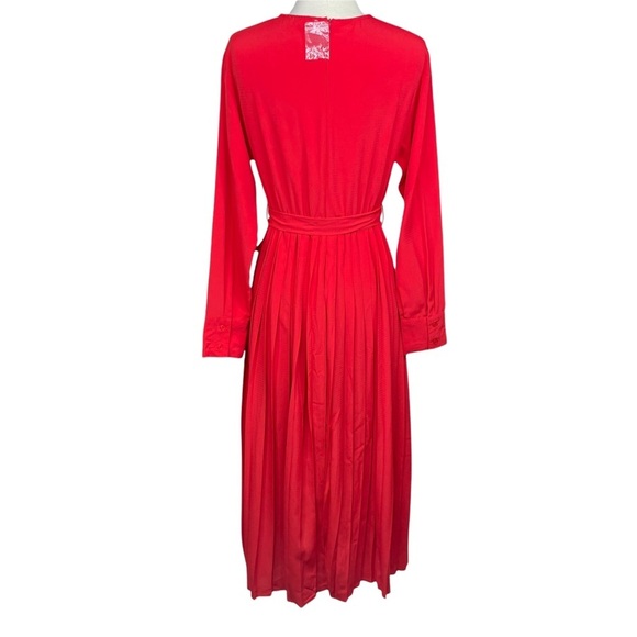 Stitch Fix l KATIE STURINO Arnette Red Pleated Midi Dress, Small - Picture 4 of 13